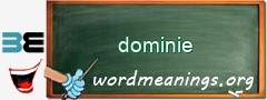 WordMeaning blackboard for dominie